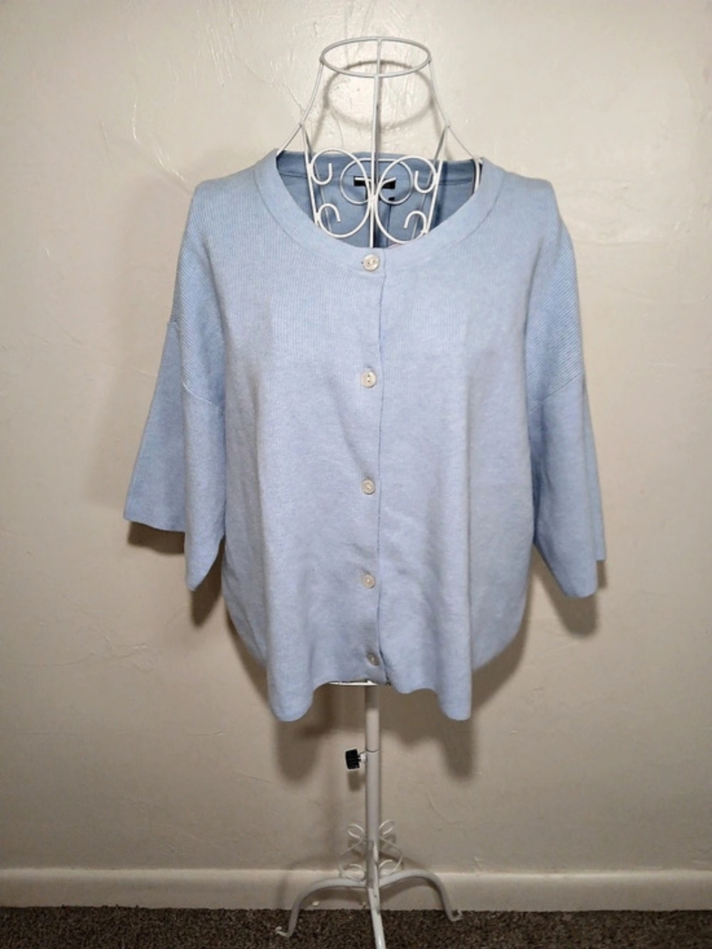 Wild Fable Blue Ribbed Button-Front Cardigan XL NWT